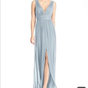 Alfred Sung Style D745 light blue bridesmaid dress